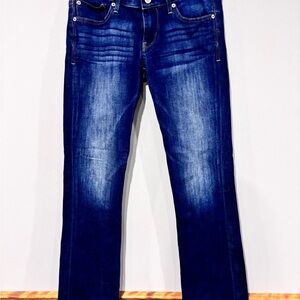 Express Dark Indigo Straight Low Rise Bootcut Jeans Size 4R